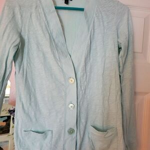 TALBOTS Light Blue Button-Up